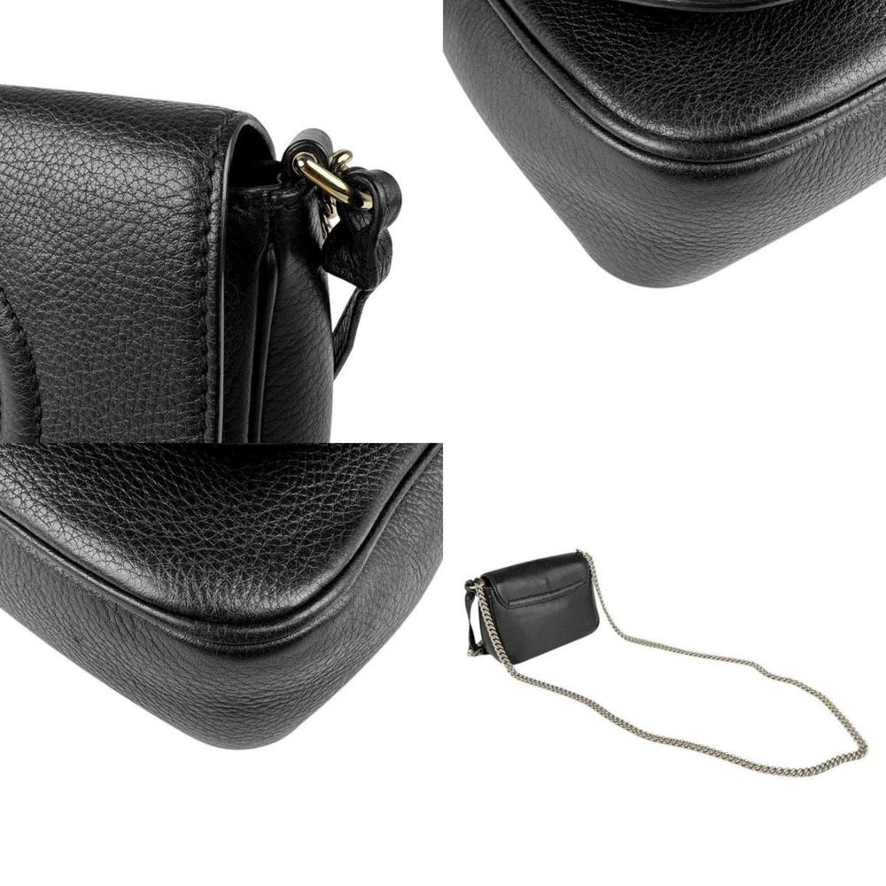 GUCCI Shoulder Bag Soho Leather Black Women's 323190 z4081 - Picture 4 of 5